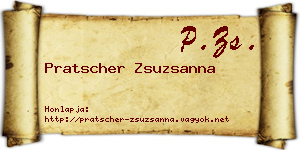 Pratscher Zsuzsanna névjegykártya